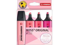 ΜΑΡΚΑΔΟΡΟΣ ΥΠΟΓΡΑΜΜΙΣΗΣ STABILO BOSS SHADES OF PINK SET/4 τεμ